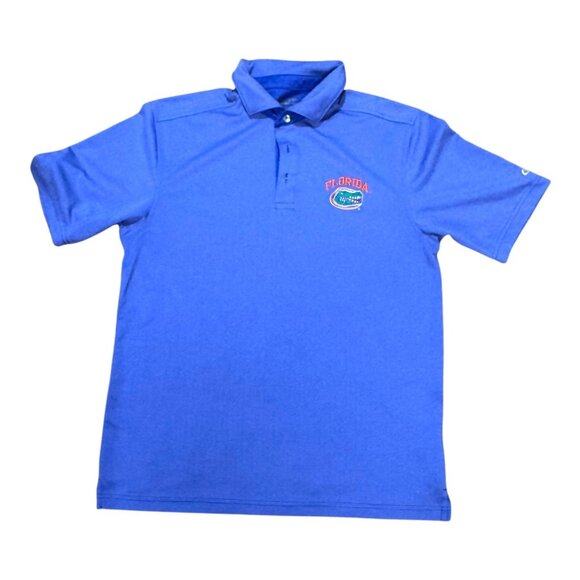 Champion Mens Blue Florida Gators Polo Shirt M Athletic Fit Logo Short Sleeves - Picture 1 of 5